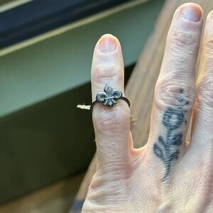 Vintage Fleur De Lis Ring Small Antique Jewelry